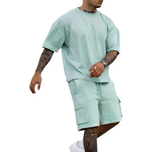 Ensemble chemise et short personnalisé pour l'été, impression numérique par transfert thermique, ensemble décontracté pour homme, ensemble deux pièces - Product Image 4