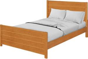 Classic Comfort Premium Cama de madera con diseño tradicional Cama de plataforma de madera maciza - Product Image 3