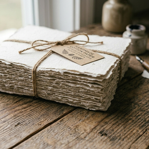 Papier Coton A4 250 GSM Fait Main à Bords Frangés pour Peinture à l'Aquarelle et Calligraphie, Sans Acide, Écologique, Fournisseur OEM - Product Image 5