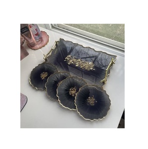 Various Size Coffee <b>Table</b> <b>Epoxy</b> Resin Serving Tray Customized Size and Sale Best Finishing <b>Epoxy</b> Resin Tray Home Storage - Product Image 1
