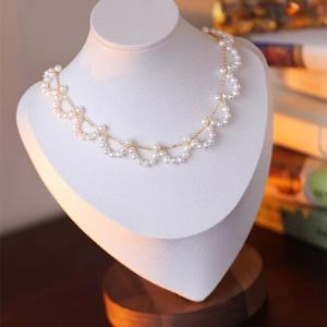 Collar Retro Francés Hecho a Mano con Perlas de Agua Dulce, Estilo Simple, Moda Ligera, Temperamento de Lujo, Popular en Internet - Product Image 2