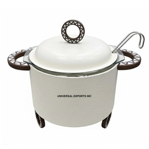 High Quality Metal Hotpot Tabletop Dinnerware Designer Luxury Casserole Hot Selling Wholesale Fancy metal Food Warmer - Product Image 3