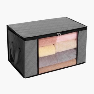 90L <b>Large</b> Nov-Woven Fabric Storage Bags 6 Pack Foldable Closet Organizers with Handle Clothes <b>Bin</b> Storage Containers - Product Image 4