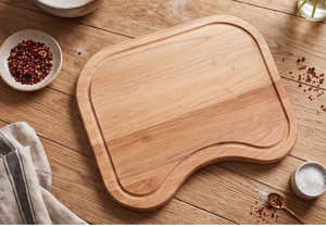 Planche à découper en bois de forme irrégulière avec gravure, planches à découper écologiques pour la viande, le fromage, le pain, les légumes - Product Image 5