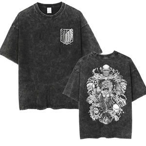Premium Streetwear Oversized <b>T</b> Shirt Anime Fish Illustration <b>Back</b> Print Cotton Soft Fabric Custom Logo Wholesale Supplier - Product Image 3