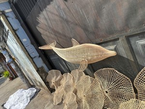 โคมไฟหวายสำหรับตกแต่งรูปปลา, โคมไฟหวายทอดเนื้อปลาโคมไฟระย้าหวาย - Product Image 1