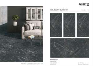 Carreaux de porcelaine polie et émaillée avec finition brillante, adaptés aux applications de revêtements de sol et de murs extensifs dans les intérieurs modernes. - Product Image 4