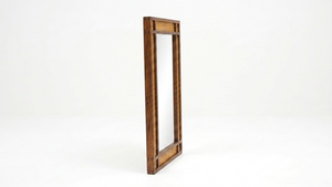 Miroir mural décoratif de grande taille en bois de style Art déco pour couloir - Product Image 2