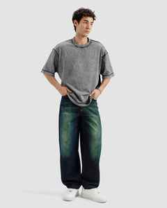 เสื้อยืดผู้ชายสไตล์สตรีท พิมพ์ลายแบบรีดร้อน แห้งเร็ว ทรงโอเวอร์ไซส์ ผ้าฝ้ายถัก 100% สำหรับฤดูร้อน ขายส่ง - Product Image 4