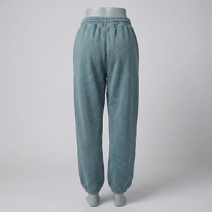 400gsm French Terry Cotton Heavyweight Mid Sweatpants Vintage Garment Dyed Dusty Blue for Edge Seam <b>Oversized</b> <b>Joggers</b> Men - Product Image 2