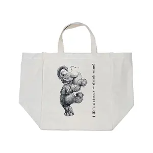 Wholesale Plain Custom Printed Letter Design Large Natural Eco Friendly Canvas Shopping Tote Beach Bag With Logos