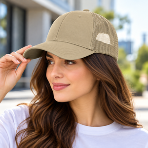 Wholesale OEM ODM Trucker Cap Unisex 6 Panel Cotton Twill Front Mesh Back Embroidery Logo Outdoor Trucker Caps Manufacturer - Product Image 6