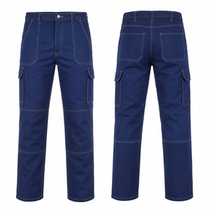 Pantalon de travail en denim ignifuge robuste, résistant aux flammes, pour la soudure industrielle, coupe droite - Product Image 1