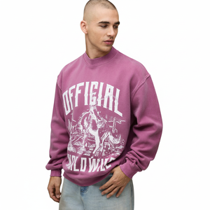 Wholesale High Quality Winter Plain Dyed O-Neck <b>Sweatshirt</b> Pullover OEM Custom Logo 100% Cotton Casual <b>Sweatshirt</b> for Men - Product Image 1