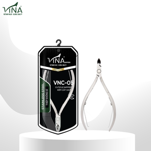 Vina VNC-05 Cuticle Nipper Professional Stainless Steel Grey Matte Finish Double Spring Short Curved Handle <b>Nail</b> <b>Tool</b> - Product Image 1