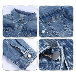 Wholesale High Quality Single Button Ladies Jean <b>Jacket</b> Women Ladies <b>Denim</b> <b>Jacket</b> Women's <b>Jackets</b> <b>Denim</b> - Product Image 6