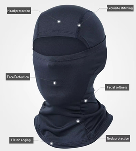 Cagoule noire respirante pour le ski, masque intégral, protection UV, cache-cou pour le cyclisme et la moto - Product Image 5