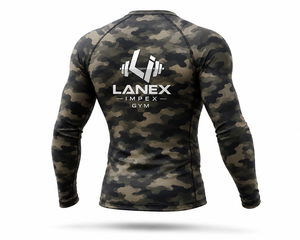 <b>Men's</b> <b>Compression</b> Rash Guard Long Sleeve Gym <b>Shirt</b> Camouflage Athletic Workout Training Fitness Base Layer Sportswear Top - Product Image 2