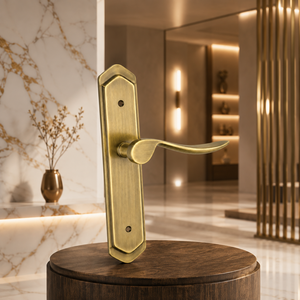 Premium DUBAI <b>Brass</b> Mortice <b>Door</b> Handle Glossy <b>Antique</b> Finish Heavy Duty Lever Handle Eco-Friendly Kitchen Home Office - Product Image 3