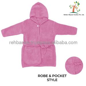 Vêtements de nuit unisexes sur mesure, 100% coton doux, vêtements de nuit à capuche pour enfants, très absorbants et durables pour l'hiver - Product Image 5
