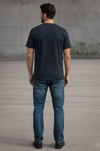 เสื้อยืดแขนสั้นทรงปกติสำหรับผู้ชาย SOSH 4 พรีเมียม ผ้าฝ้าย 100% ลายตาราง - Product Image 2