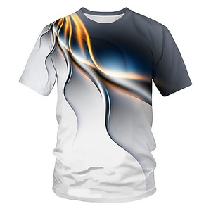 เสื้อยืดคุณภาพสูง ผ้าคอตตอนหนา พิมพ์ลายกราฟิกได้ตามต้องการ เสื้อยืดโอเวอร์ไซส์สำหรับผู้ชาย - Product Image 3