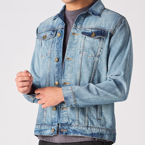 Chaqueta Vaquera Ecológica Personalizada para Hombre, Servicio OEM, Ropa Casual Urbana, Cuello Clásico, Algodón, Logotipo Personalizado en la Parte Delantera - Product Image 3