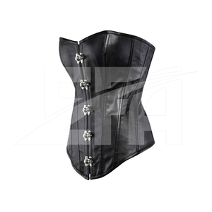 Corset bustier amincissant pour femme, en cuir sexy, avec fermeture éclair sur le devant, vente en gros - Product Image 2