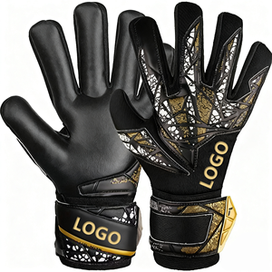 Football Goalkeeper Gloves Full Finger Latex Material Powerful Catch Non-Slip Breathable Adjustable Wrist <b>Strap</b> Finger Thumb - Product Image 1