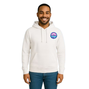 Sweat à capuche graphique blanc pour homme, décontracté, à manches longues, pull-over, streetwear quotidien, vêtement confortable pour un style de vie actif - Product Image 1