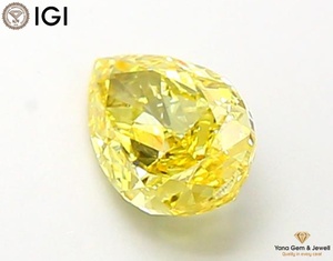 เพชรทรงลูกแพร์ 1.00 กะรัต ผลิตในห้องปฏิบัติการด้วยวิธี CVD พร้อมใบรับรอง IGI สีเหลืองแฟนซีสดใส ความสะอาดระดับ VVS2 สำหรับจี้หรูหรา - Product Image 5