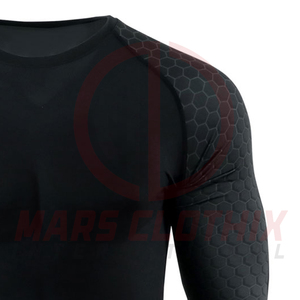 Custom Printed Breathable Quick Dry MMA BJJ Rash Guard <b>For</b> <b>Men</b> Professional Made <b>Men's</b> <b>Compression</b> <b>Shirts</b> - Product Image 5