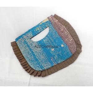 Ethnic Textile <b>Handbag</b> With Ruffle Details Magnetic Closure <b>Medium</b> Size Daily Use For Women - Product Image 6