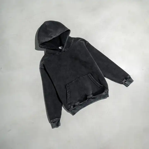 Sudadera con Capucha para Hombre, Estilo Grunge Punk, Invierno, con Bolsillos, Casual, Lavado Ácido, Desgastada, 50% Algodón, Resistente al Viento, Talla Grande - Product Image 5