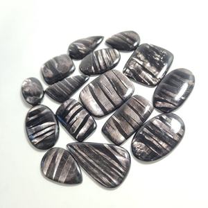 Piedras Sueltas de Hipersteno Natural de Alta Calidad, Cristal Curativo, Corte Ovalado Negro Pulido, para Joyería, Aamna Gems - Product Image 2