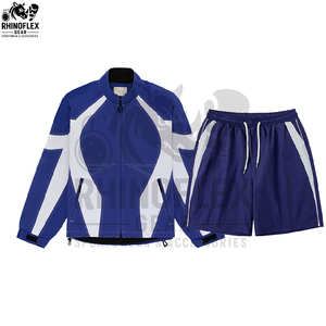 Men's Reflective Softshell Windbreaker Shorts Set 2-piece Nylon Tracksuit Summer Shirt Shorts <b>Wind</b> <b>Breaker</b> For Outdoor - Product Image 4