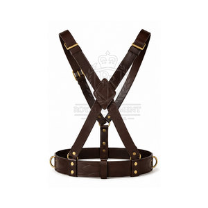 Ceinture Sam Browne en cuir classique avec sangle de taille réglable et détails décoratifs pour tenues formelles et événements - Product Image 4