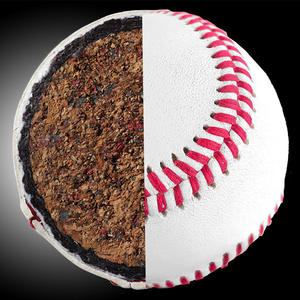 KATBROS INDUSTRIES - Pelota de Béisbol Blanca con Costuras Rosas, Material Compuesto, Tamaño Estándar, Duradera, para Diestros y Zurdos, para Entrenamiento, en Bolsa de Polietileno - Product Image 3