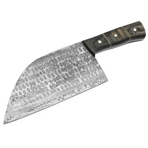 Nordic Forge Handmade Damascus Steel Cleaver Knife Pakka Wood Handle Full Tang Leather Sheath Customizable <b>Chopper</b> Knives - Product Image 1
