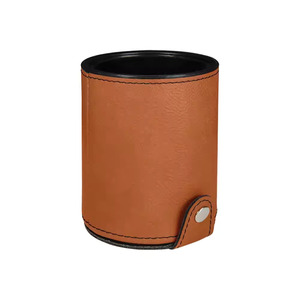 Caja de Almacenamiento Redonda de Cuero para Dados, Diseño Minimalista, Duradera, para Adultos - Product Image 4
