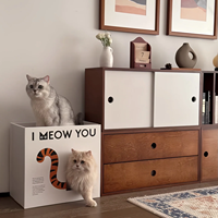 Maison pour animaux de compagnie en papier kraft ondulé haute densité, écologique, double couche, robuste, toutes saisons, lit pour chat, arbre à chat