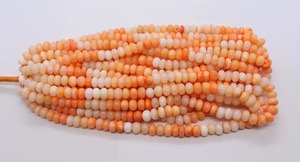 Perles Rondelles Lisses en Opale Naturelle Teintée Orange 8MM 8.5MM, Perles de Pierre Précieuse en Opale Orange Naturelle Véritable - Product Image 3