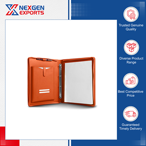 Nexgen Exports Superior Quality Luxurious Style PU Leather Zipper Padfolio Ring <b>Binder</b> <b>Folder</b> Model Ring <b>Binder</b>-24 Accept - Product Image 5