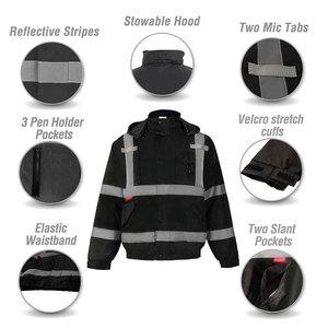 Chaqueta de Trabajo Reflectante de Alta Visibilidad para Hombre Rock Creek, Certificada CE, con Impresión Serigrafiada, Resistente a Desgarros, con Detección de Agujas, de Poliéster, de Seguridad - Product Image 2