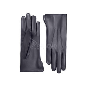 Gants longs en fourrure pour femmes, doux, chauds, luxueux, mode hiver, en cuir, prix bas - Product Image 1