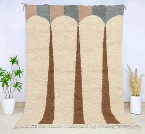 Alfombras de lana marroquí para sala de estar, alfombras de diseño antiguo para el hogar, de gran tamaño, con estampado marroquí - Product Image 1