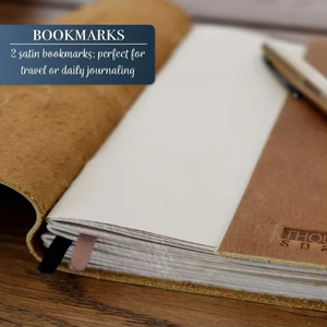 สมุดบันทึกหนังแท้สีน้ำตาลทำมือ ลายแมนดาลาแบบวินเทจ หนังฟูลเกรน บุกระดาษสำหรับเขียนประจำวัน เหมาะสำหรับใช้เป็นของแจก/ของแถม - Product Image 2