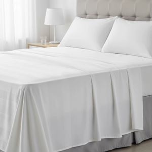 Draps de lit en bambou premium 300 TC, couleur ivoire, ultra doux, rafraîchissants, respirants, écologiques et luxueux pour hôtels, approvisionnement à l'exportation - Product Image 2