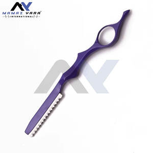 Rasoir droit en acier inoxydable personnalisé de haute qualité pour un rasage précis des cheveux et du visage et l'affinage des sourcils - Product Image 4