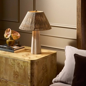 Elegant <b>Marble</b> And Natural Fiber Lamp Created For Boutique Hotels Luxury Villas And Interior Designers Seeking Distinctive Decor - Product Image 5